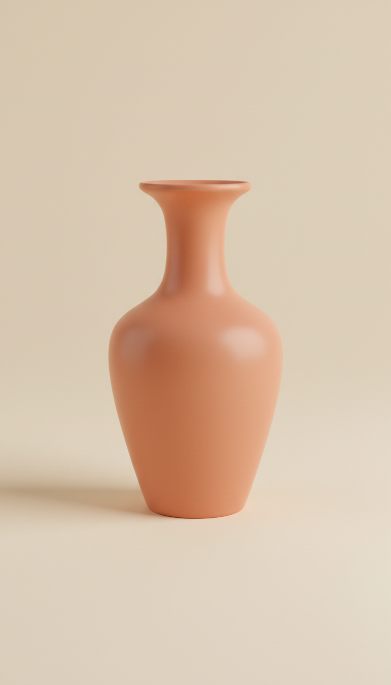 Coral Sunset Ceramic Vase